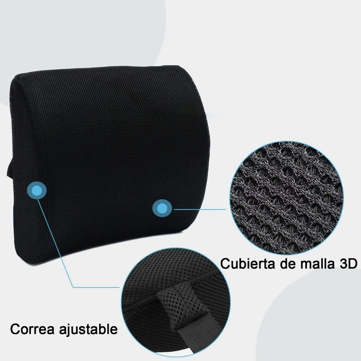 Foto 3 pulgar | Cojín de Asiento de Gel y Almohada de Soporte Lumbar Lavable Malubero