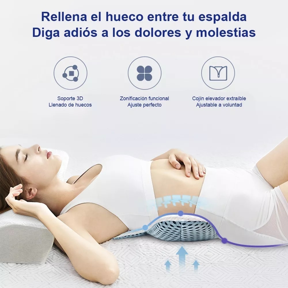 Foto 3 | Almohada Lumbar Malubero color Blanco
