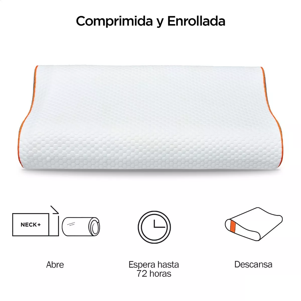 Foto 3 pulgar | Almohada Ortopédica Dreamland color Blanco Memory Foam Gel Neck