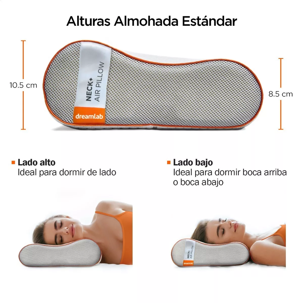 Foto 4 pulgar | Almohada Ortopédica Dreamland color Blanco Memory Foam Gel Neck