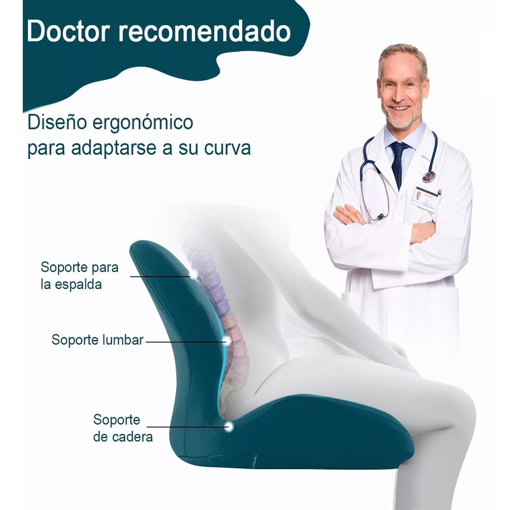 Foto 4 pulgar | Juego De Almohadas Belug De Soporte Lumbar De Cojín De Asiento