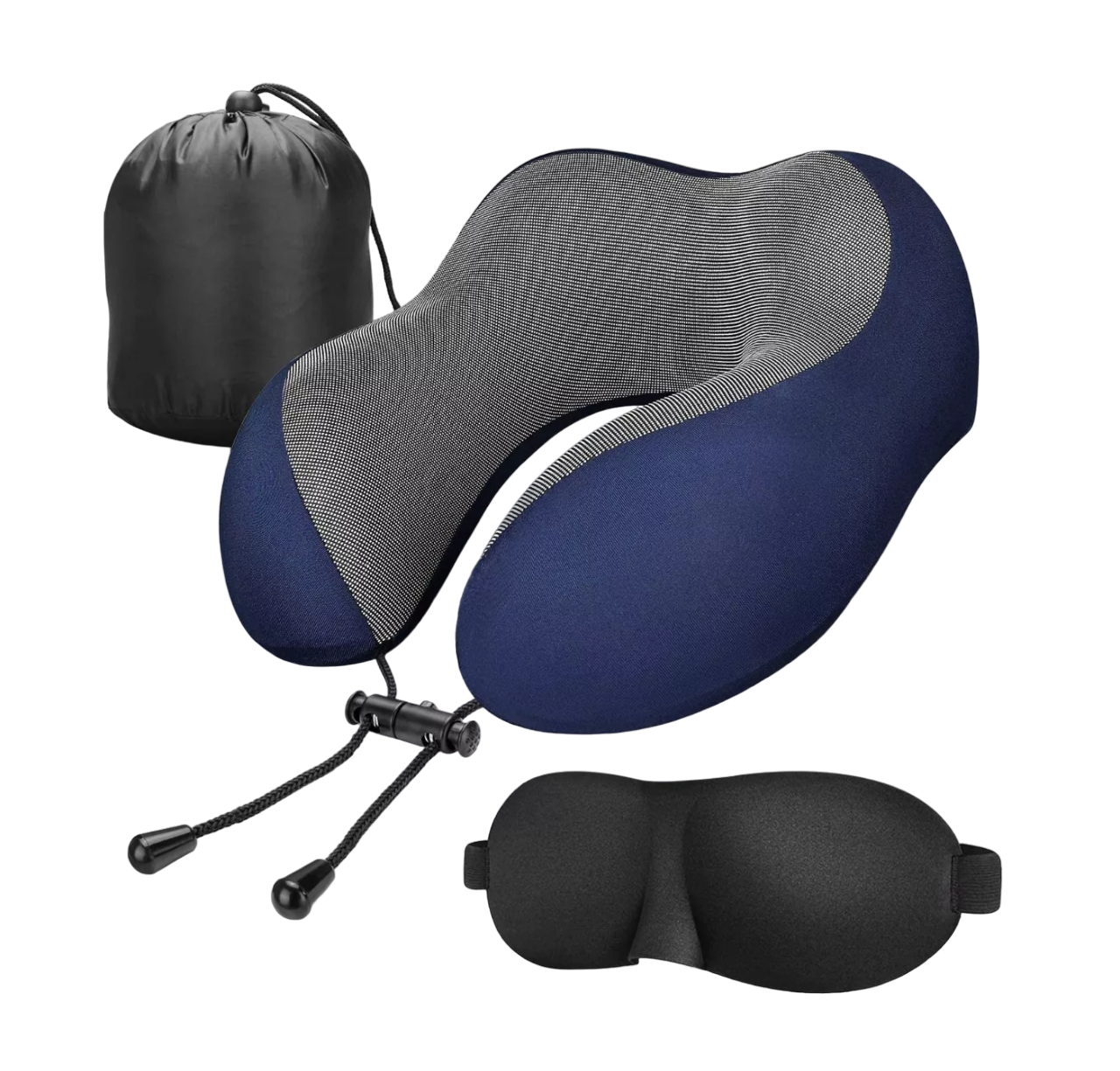 Foto 2 pulgar | Almohada de Viaje BELUG Portátil Espuma Viscoelástica Cuello Azul Marino