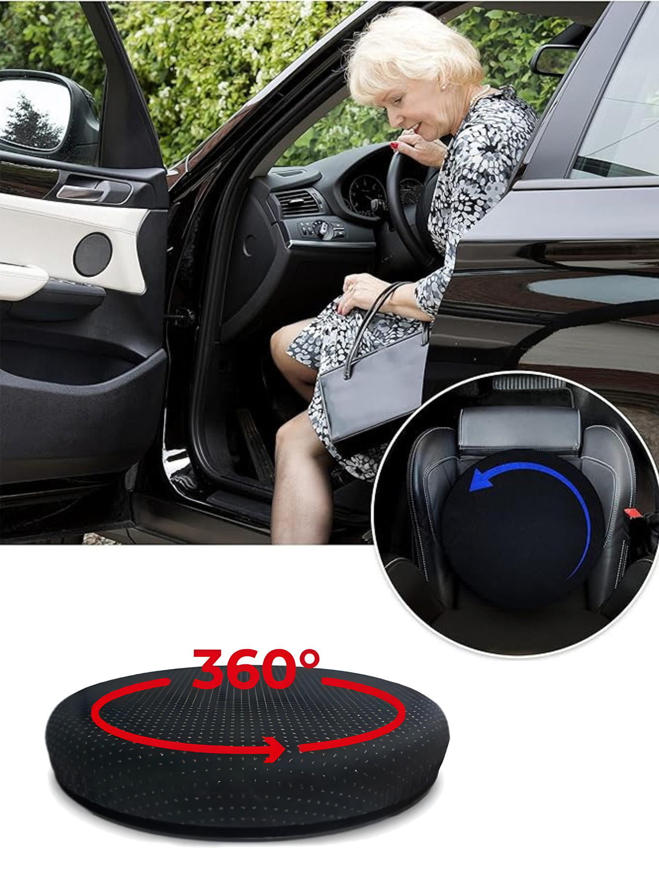 Foto 2 | Cojín Giratorio 360° De Memory Foam: Comodidad Y Movilidad Para Adulto Mayor