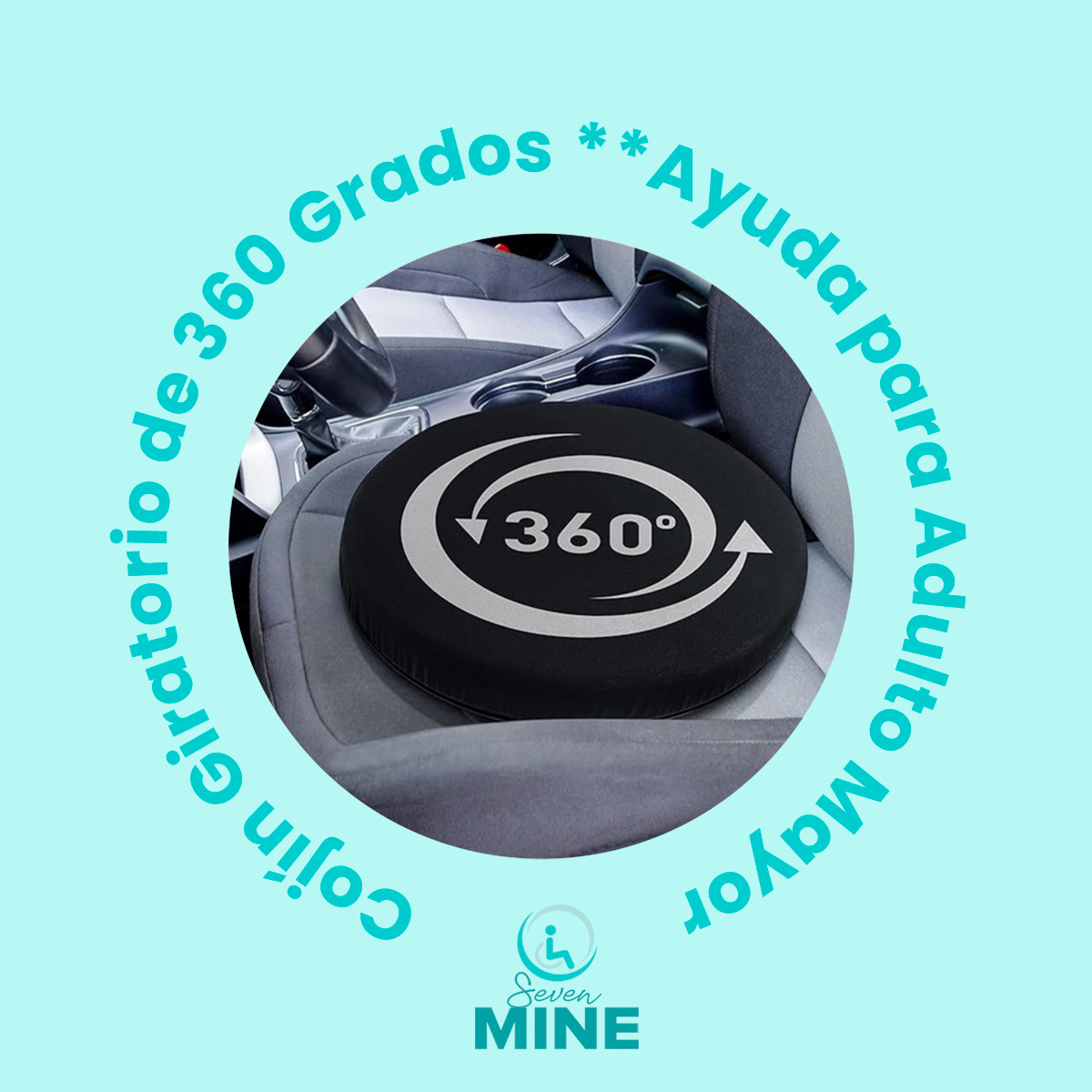 Foto 4 pulgar | Cojín Giratorio 360° De Memory Foam: Comodidad Y Movilidad Para Adulto Mayor