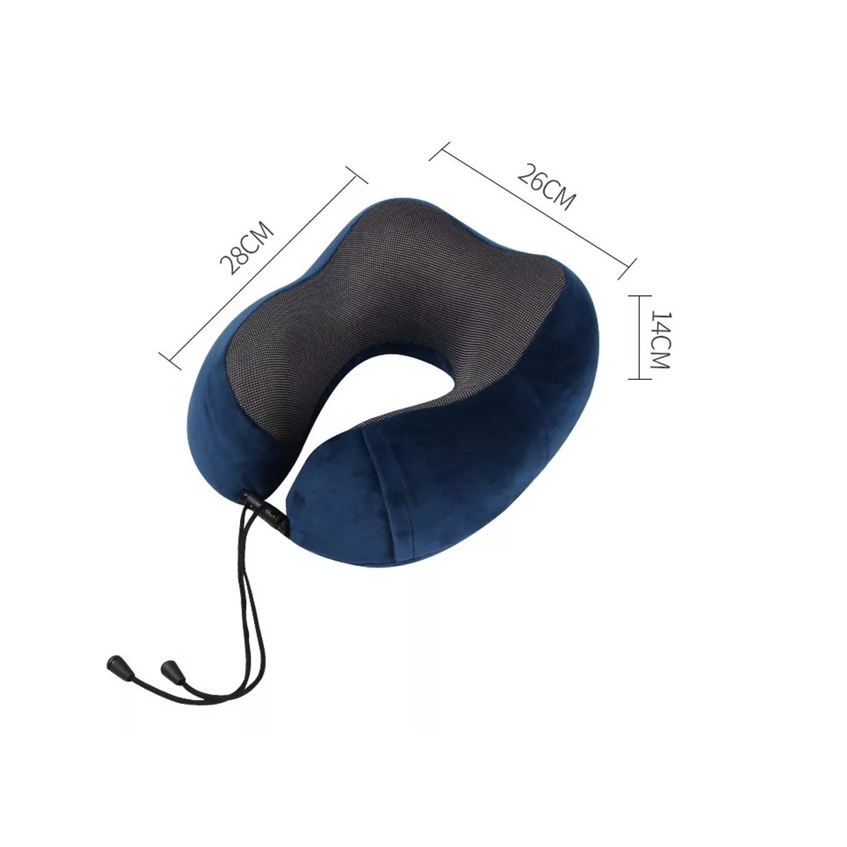 Foto 4 pulgar | Almohada de Viaje 100% Espuma Viscoelástica Cuello Eo Safe Imports Esi-12437 Azul