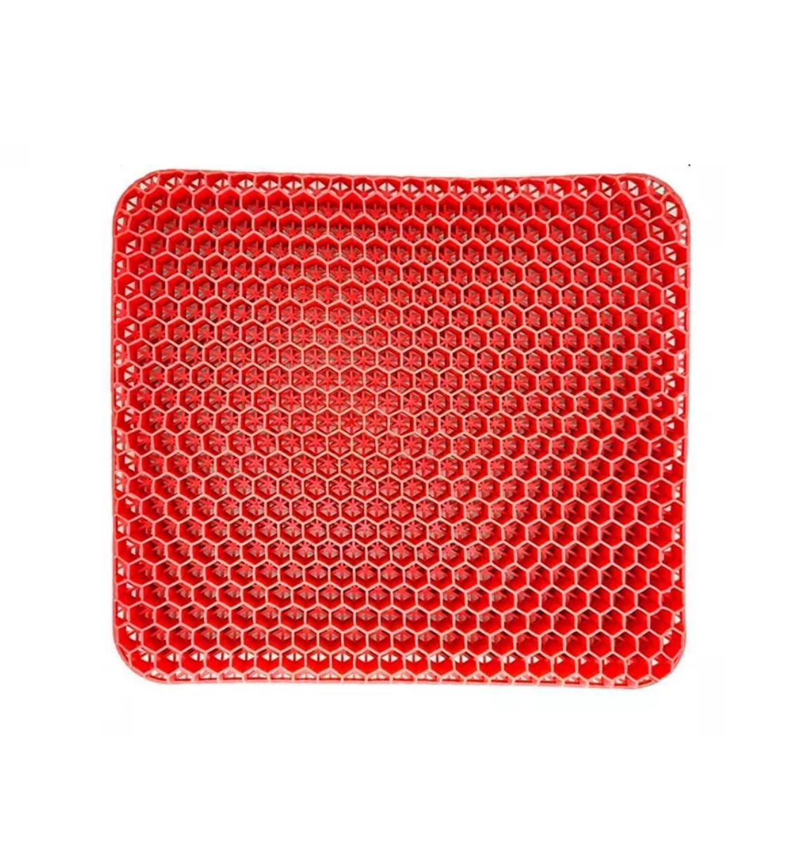 Foto 2 pulgar | Cojín Ergonómico Silicón Gel Panal Asiento Auto Silla Cómodo Rojo