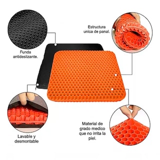 Foto 4 | Cojín de Gel Belug Naranja para Auto