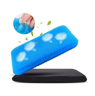 Foto 2 | Cojín Ergonómico Ortopédico Gel Asiento Lumbar Hemorroides Azul