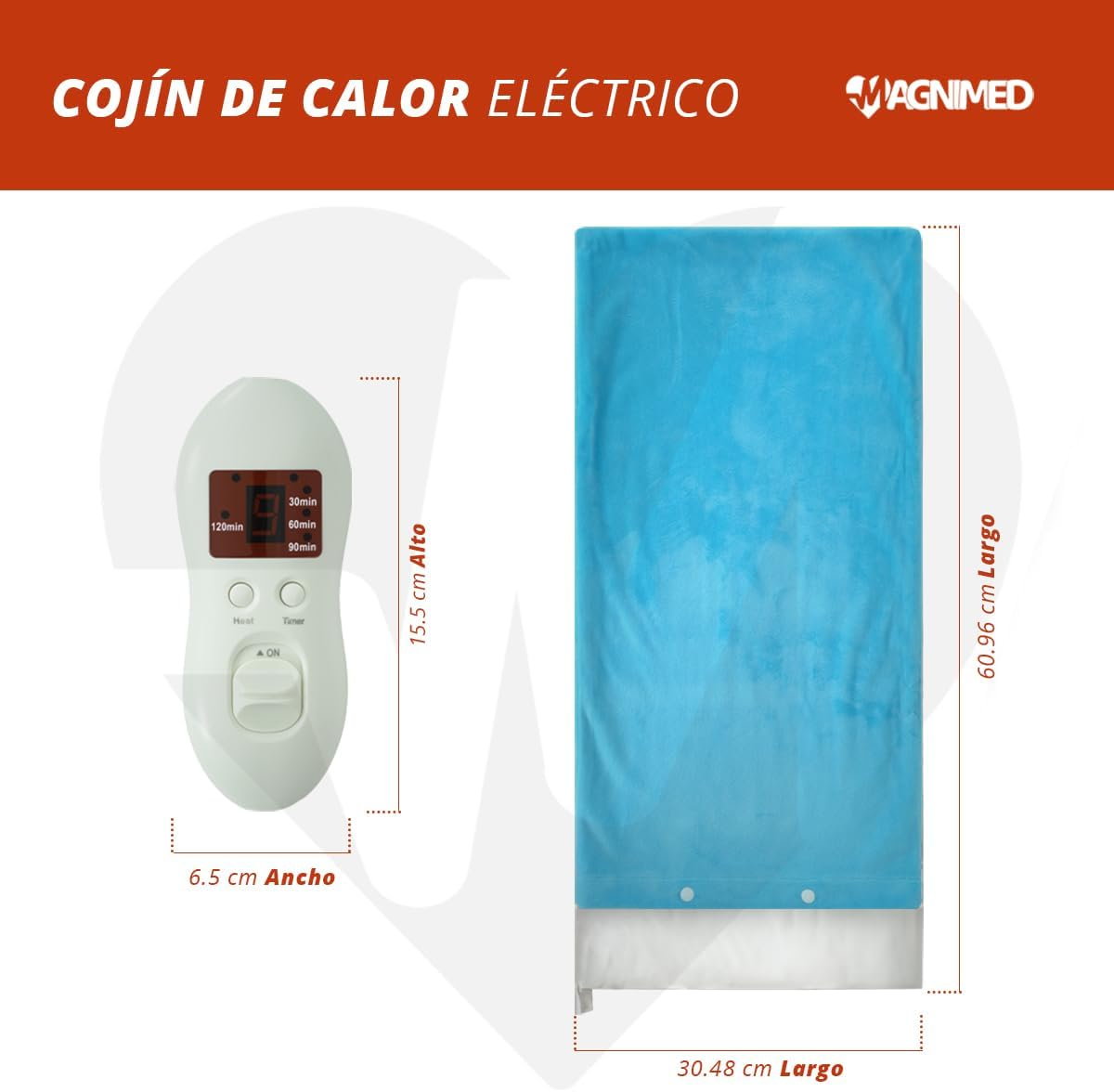 Foto 2 | Cojín De Calor Sanezy OA5608 Eléctrico para Terapia Muscular