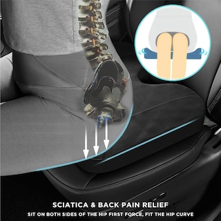 Foto 5 | Cojín De Asiento Skechers De Espuma Viscoelástica Para Coche O Silla De Oficina, Color Negro - Venta Internacional.