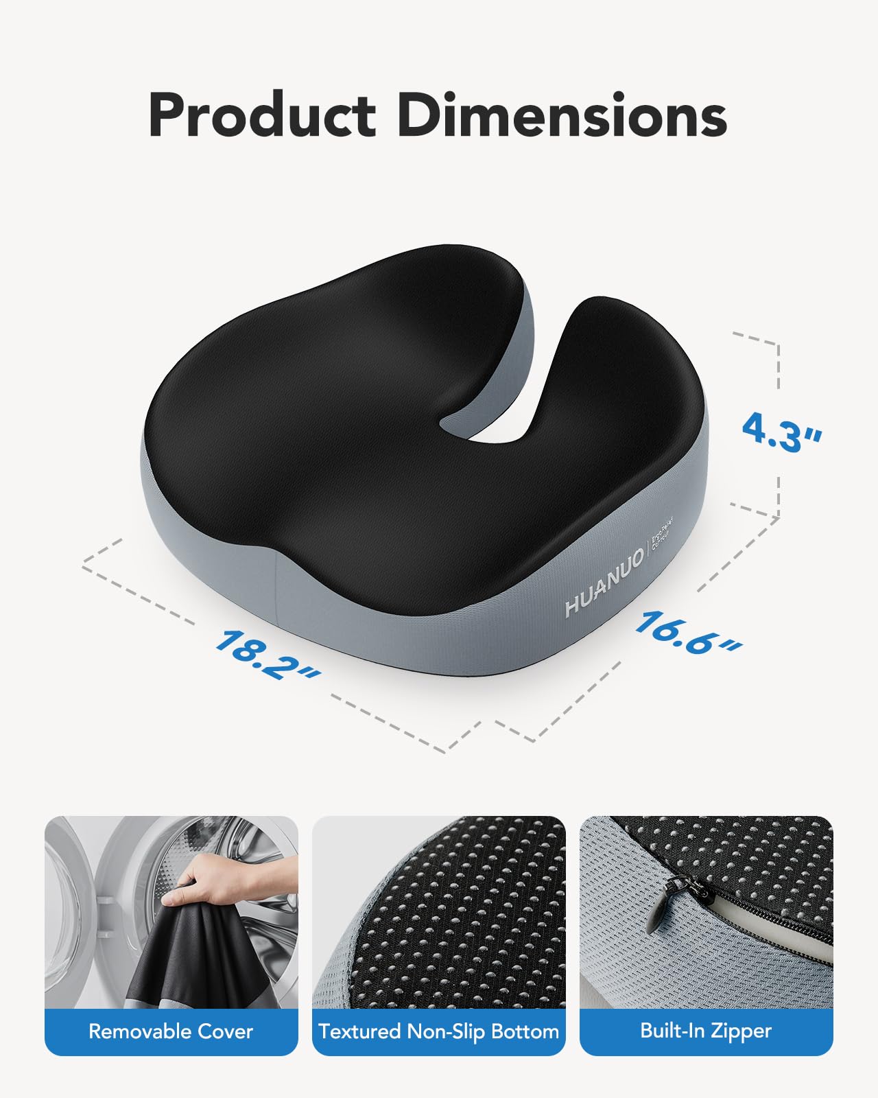 Foto 8 pulgar | Cojín De Asiento Huanuo Ergonómico Para Silla De Oficina, Coche O Silla De Ruedas - Venta Internacional.