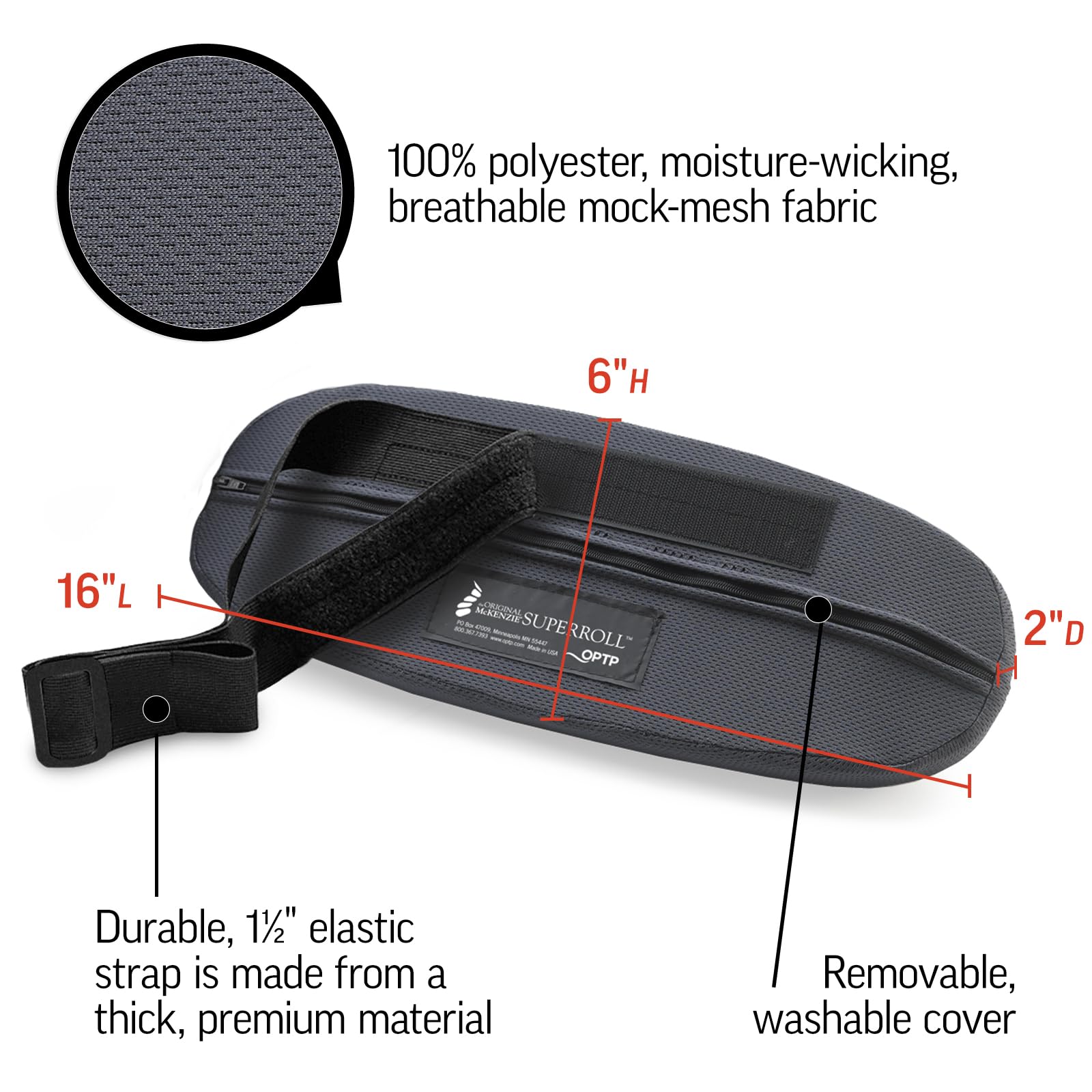 Foto 4 pulgar | Almohada Lumbar Optp The Original Mckenzie Superroll - Venta Internacional.