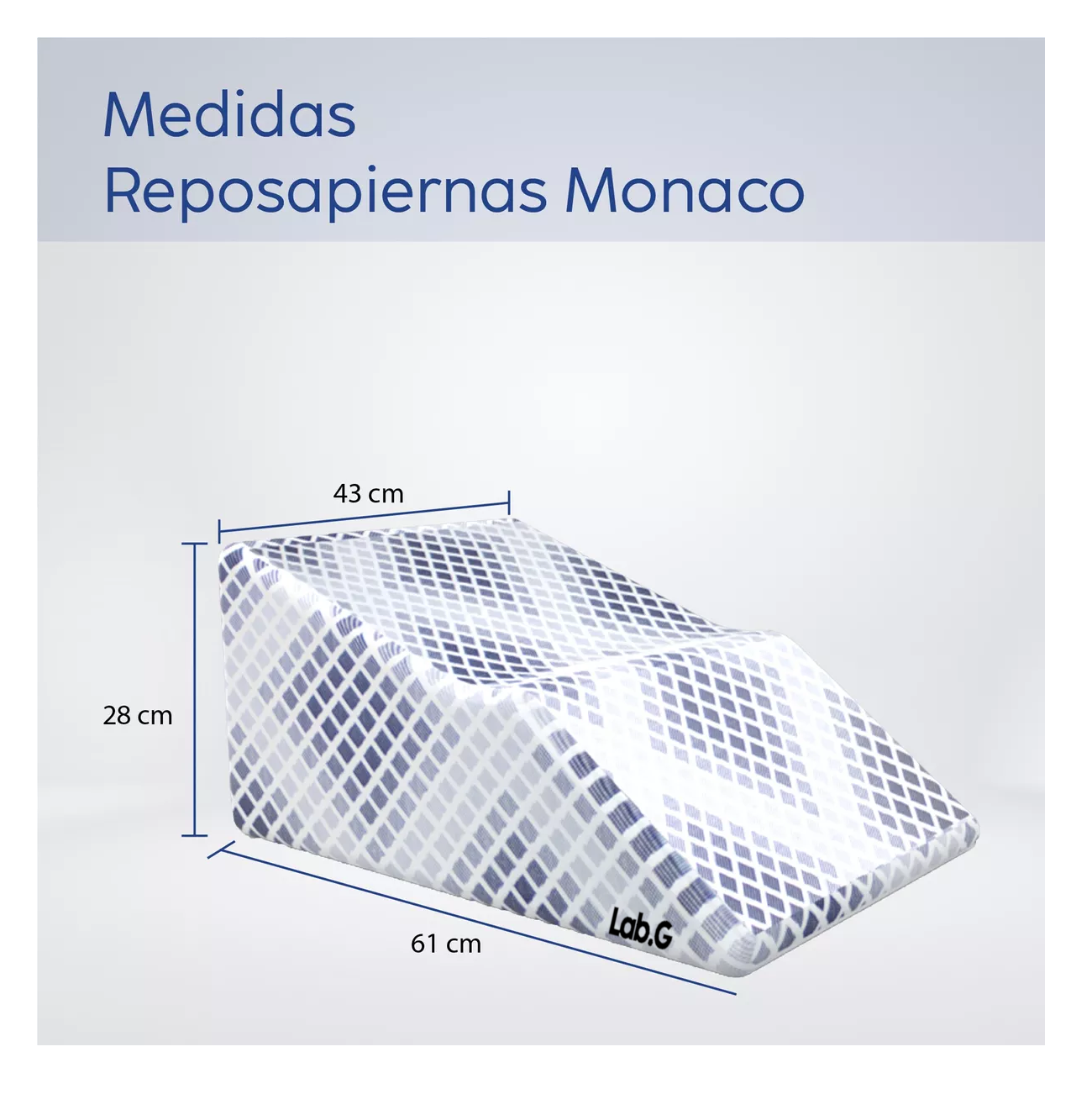 Foto 2 | Almohada Cojin Descansa Piernas Ortopedica Blanco Con Azul