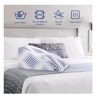 Foto 4 | Almohada Cojin Descansa Piernas Ortopedica Blanco Con Azul