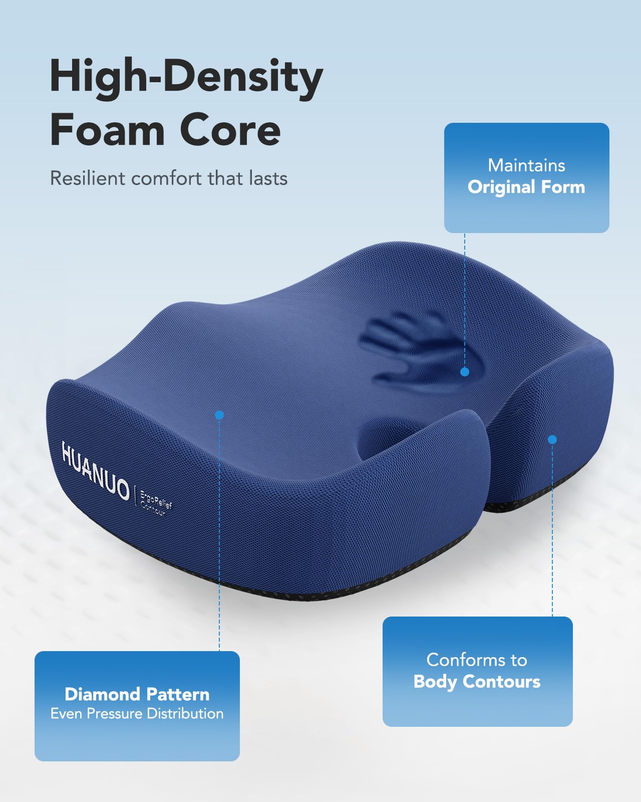 Foto 6 pulgar | Cojín de Asiento Huanuo Ergonómico - Venta Internacional