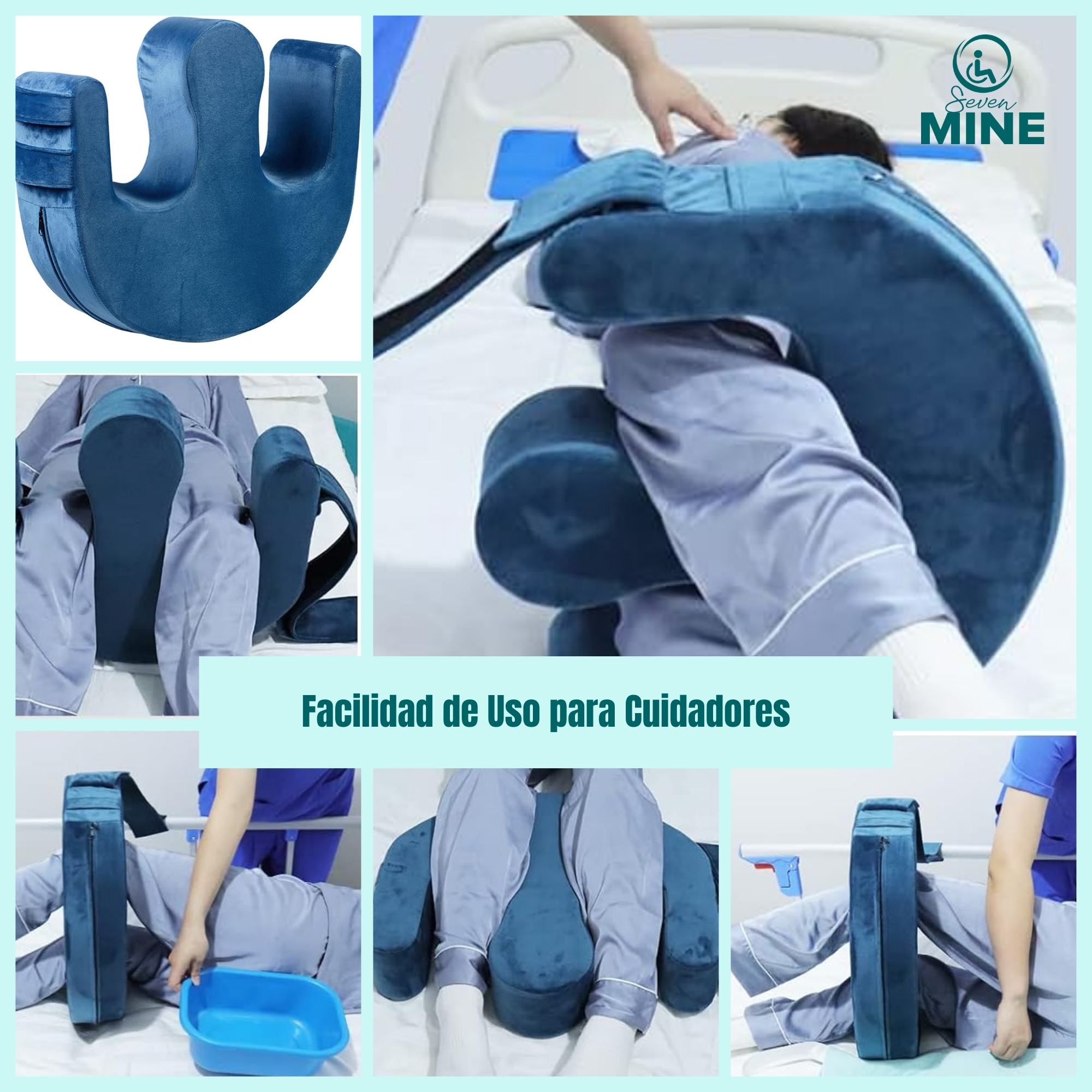 Foto 3 pulgar | Cojín Rotatorio En W Para Pacientes Con Poca Movilidad