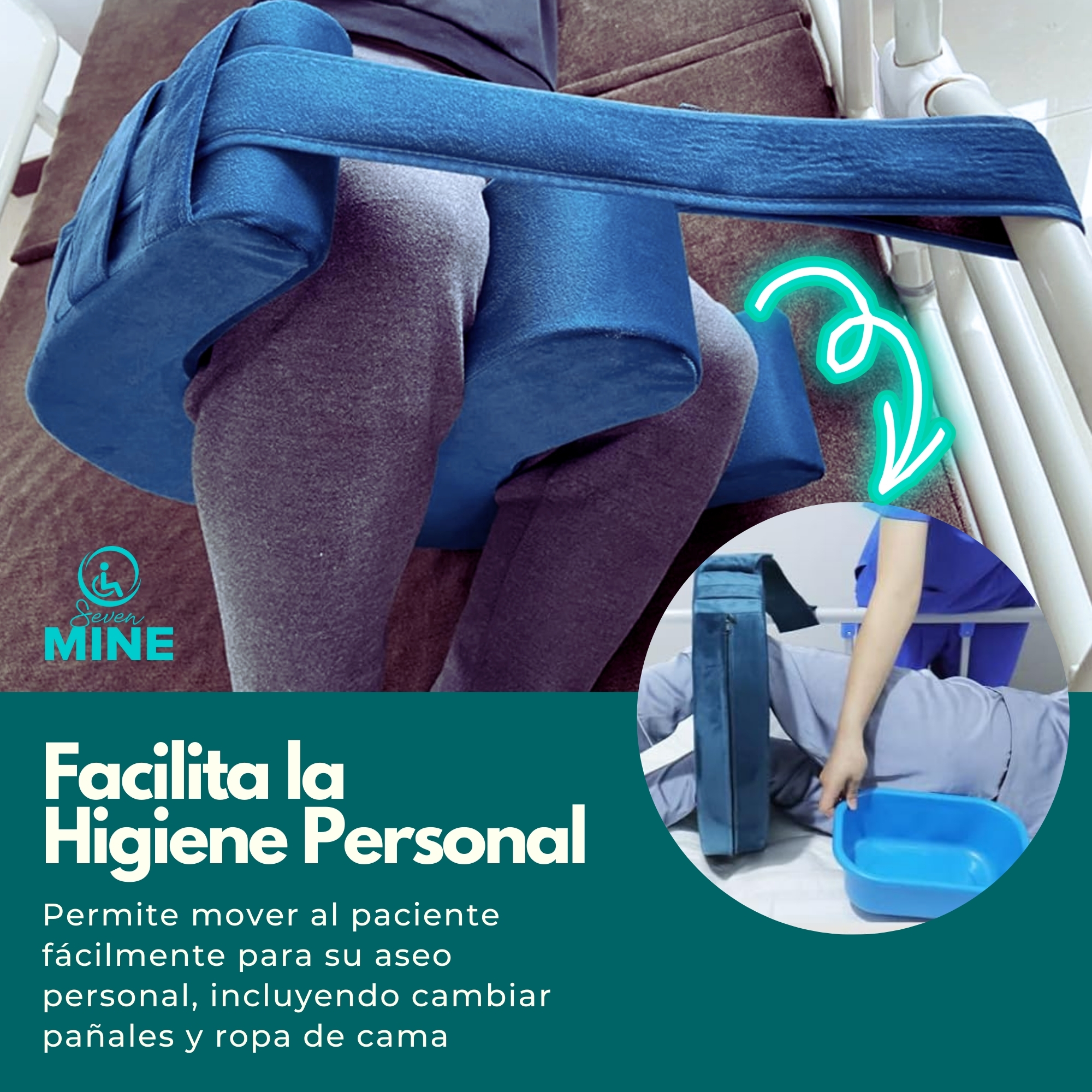 Foto 5 | Cojín Rotatorio En W Para Pacientes Con Poca Movilidad