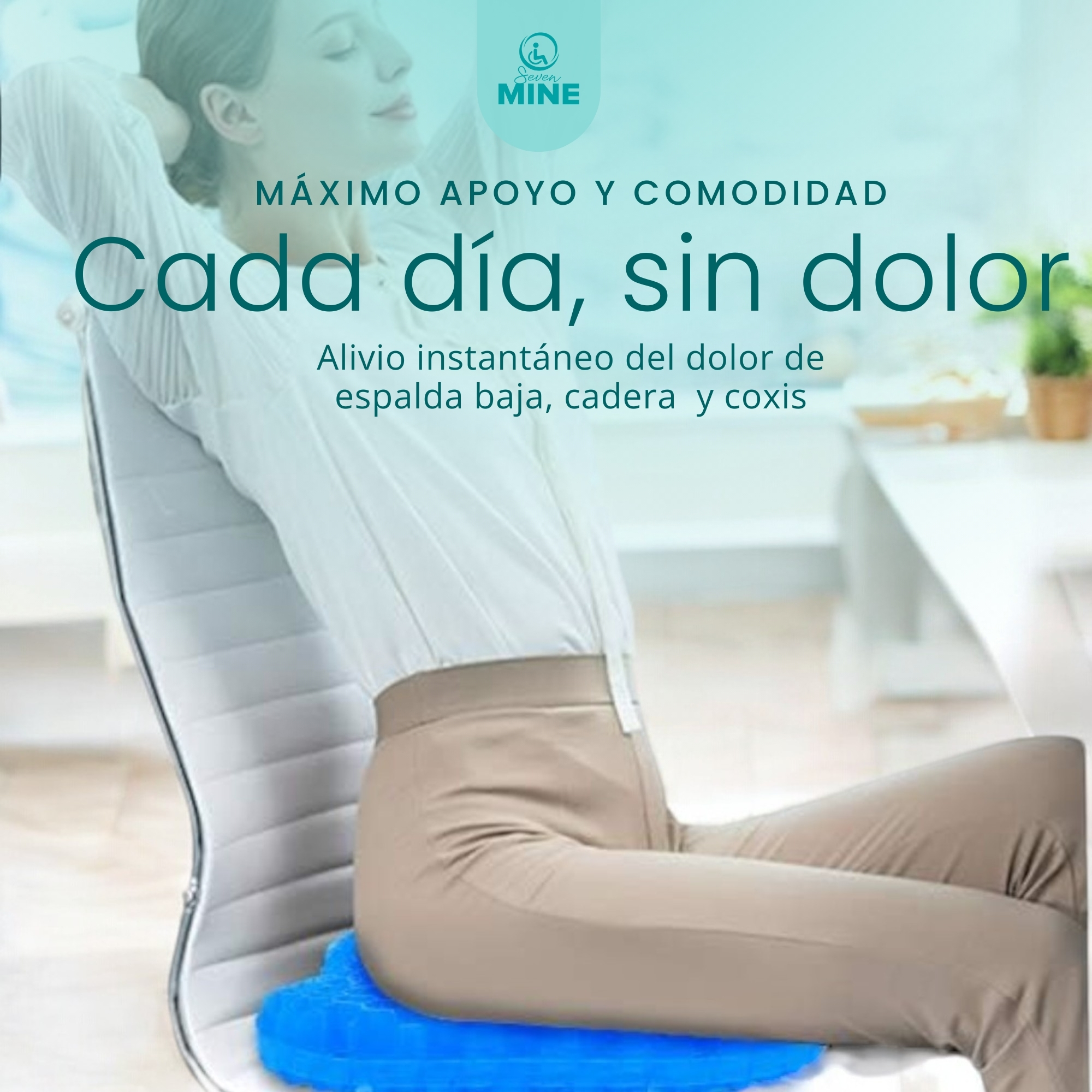 Foto 4 pulgar | Cojón para Coxis y Ciática Lumbar SC Super Confort de Gel Forma de U
