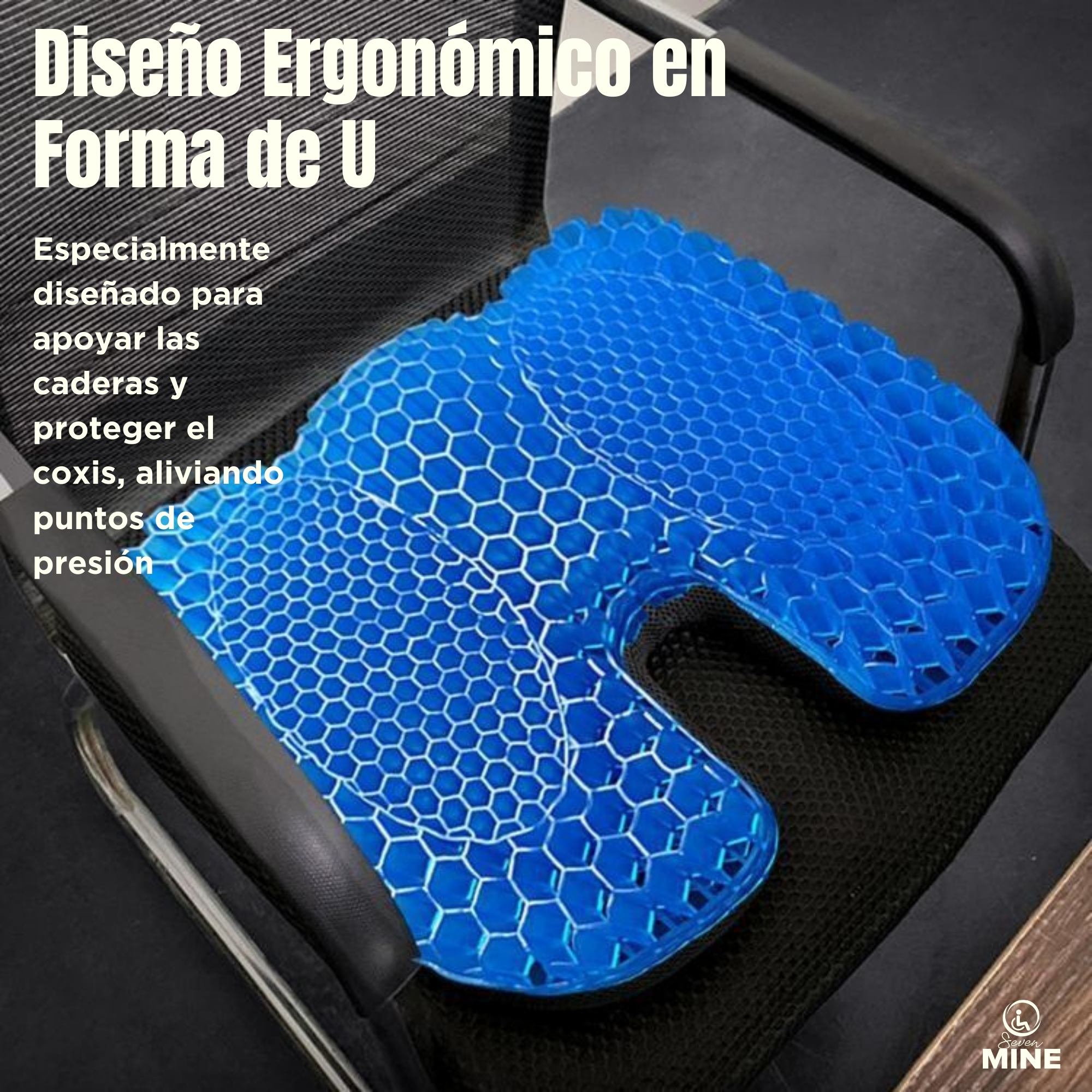 Foto 8 pulgar | Cojón para Coxis y Ciática Lumbar SC Super Confort de Gel Forma de U