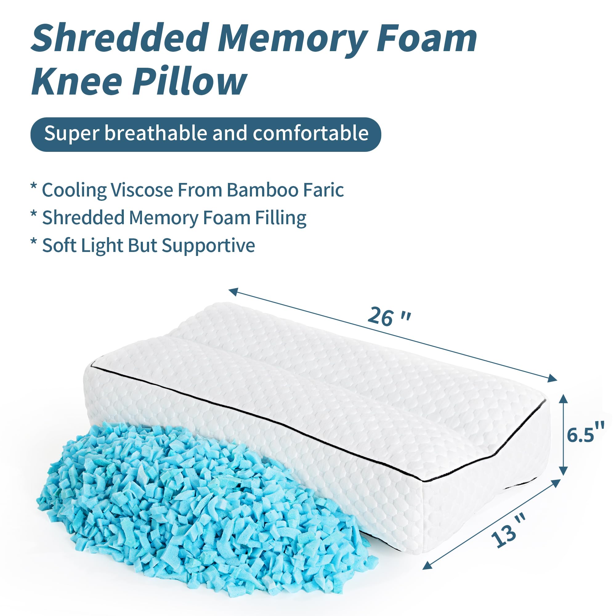 Foto 3 pulgar | Almohada Viscoelástica Hombys Para Personas Que Duermen De Lado, Color Blanco - Venta Internacional.