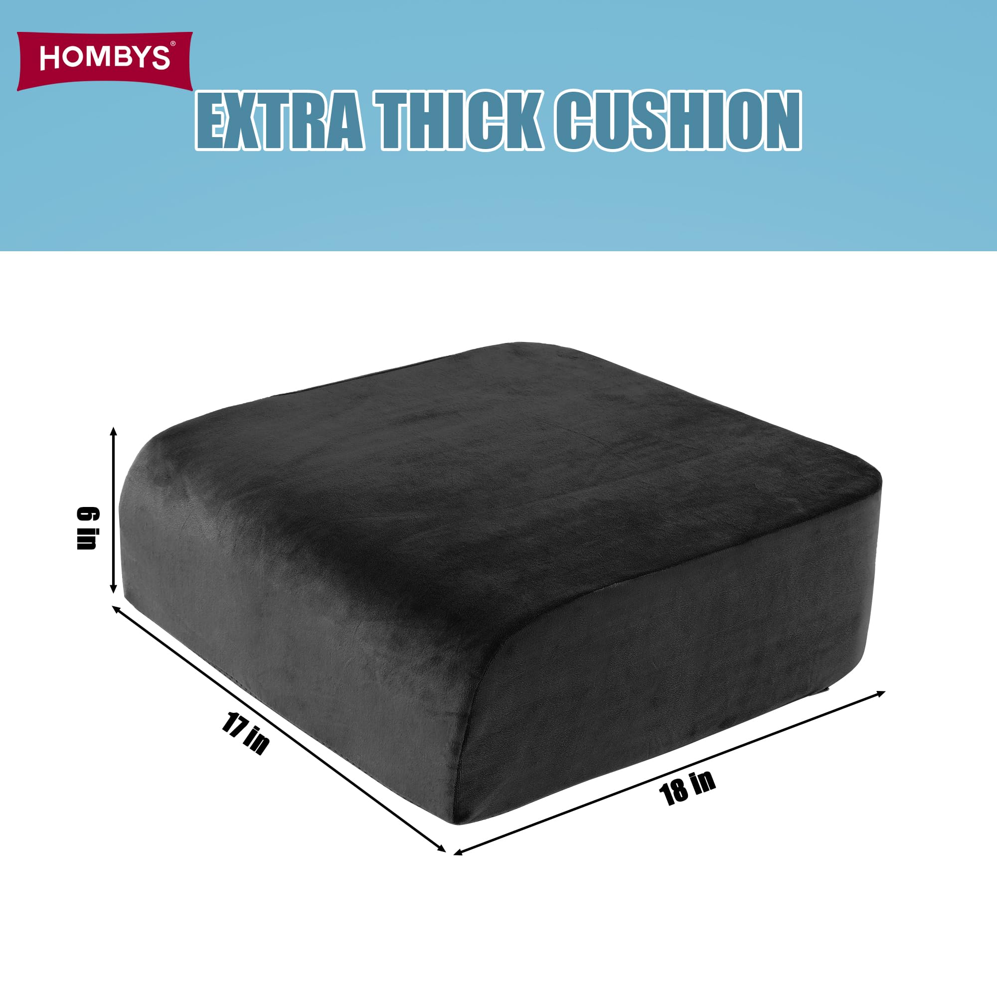 Foto 8 pulgar | Cojines De Asiento Hombys De Espuma Viscoelástica Extra Gruesa Para Coche U Oficina - Venta Internacional.