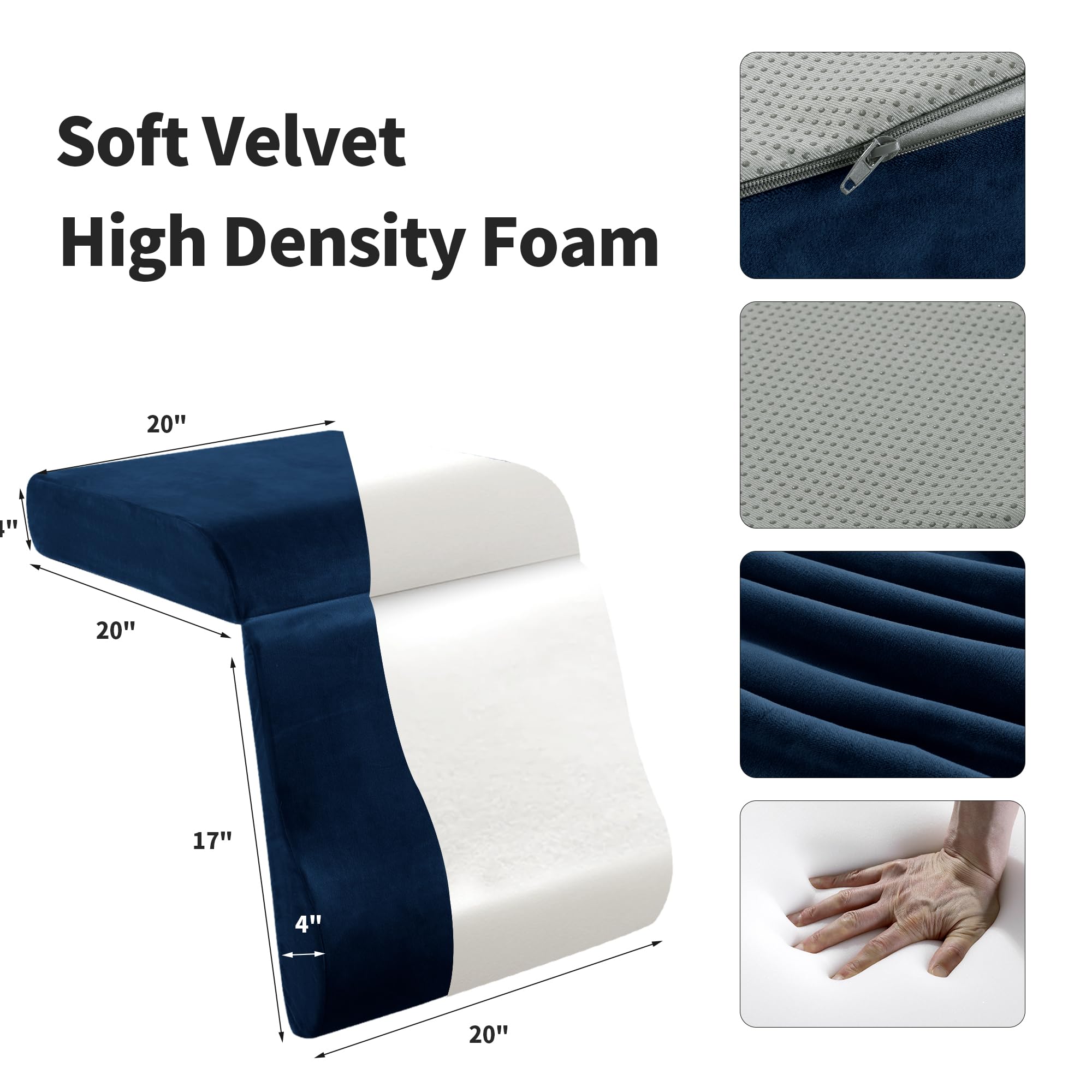 Foto 4 pulgar | Cojín Reclinable Y Almohada Para Piernas Hombys, Espuma Viscoelástica Para Personas Mayores - Venta Internacional.