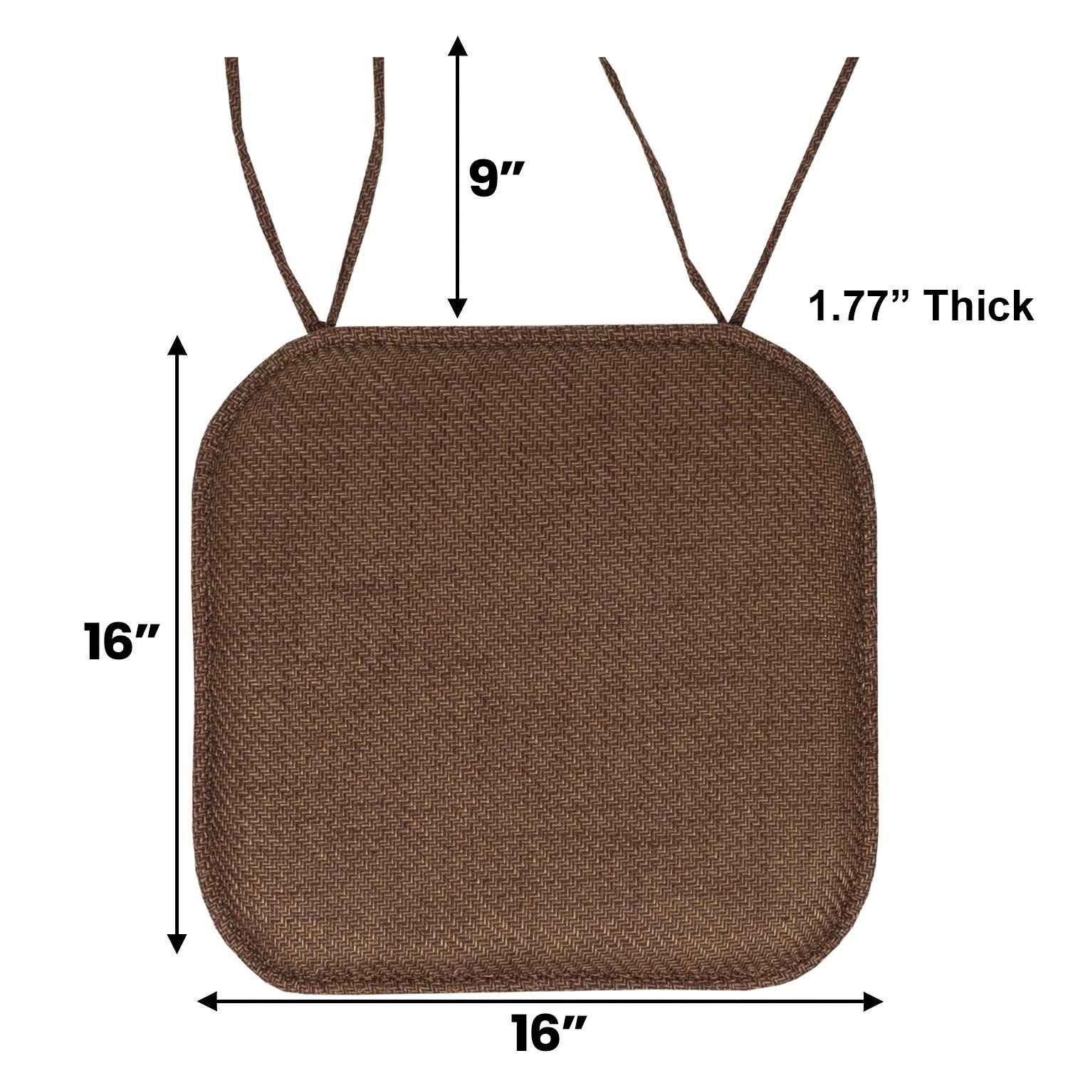 Foto 4 pulgar | Almohadillas Viscoelásticas De Espuma Viscoelástica Para Silla, 16 X 16 Cm, 6 Unidades, Color Marrón - Venta Inter