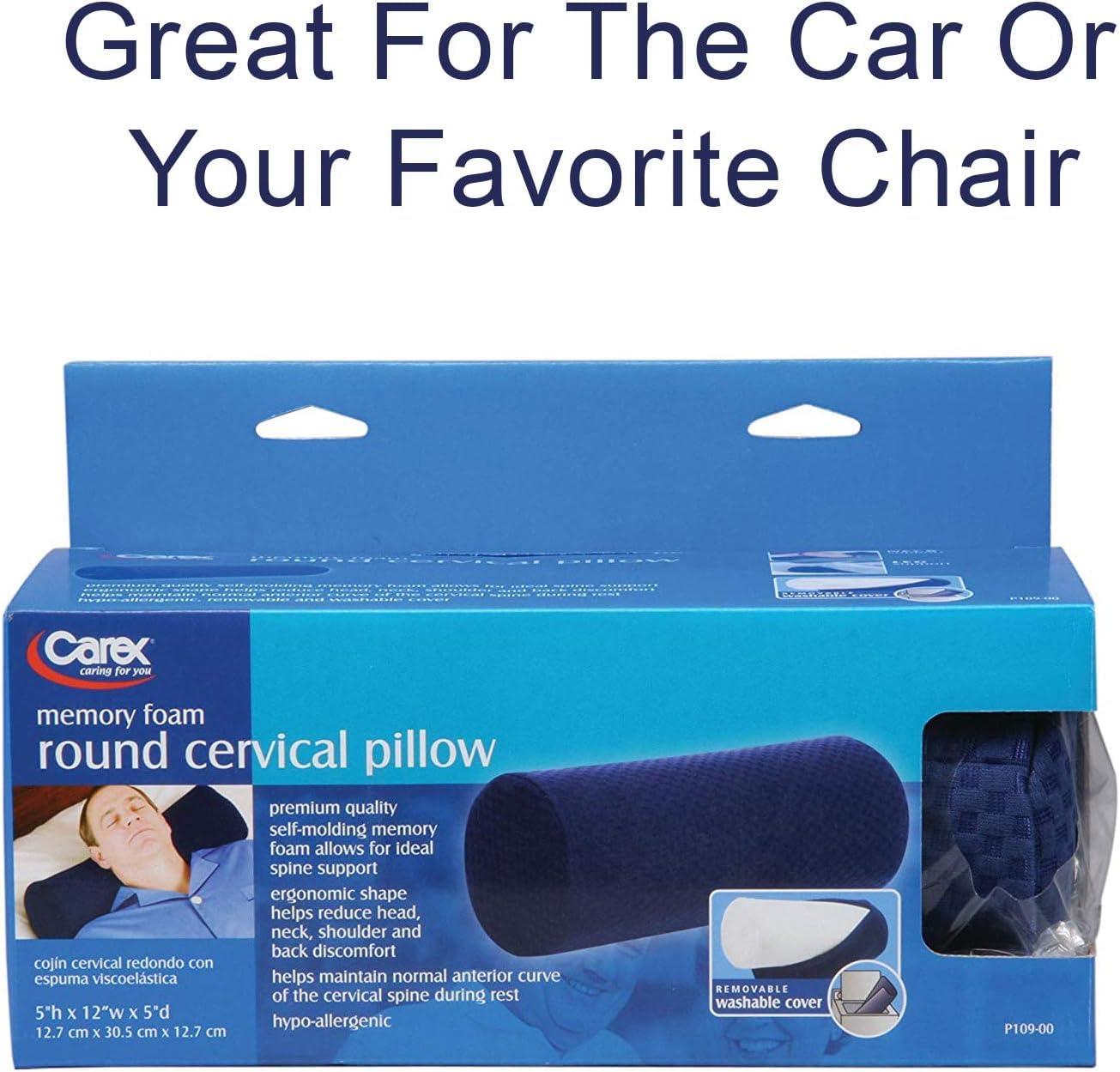 Foto 7 | Almohada Cervical De Espuma Viscoelástica Con Diseño Redondo Carex - Venta Internacional.