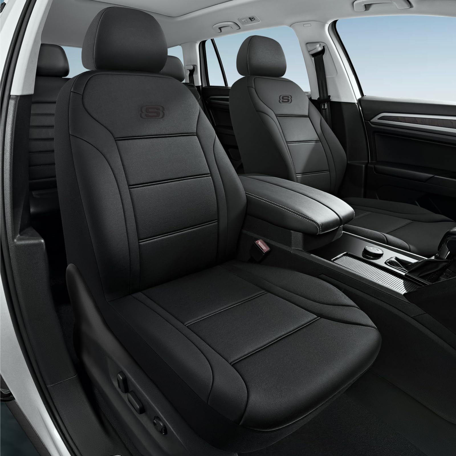 Foto 3 pulgar | Fundas De Asiento De Coche Skechers De Espuma Viscoelástica Negra Para La Mayoría De Los Coches - Venta Internacional.