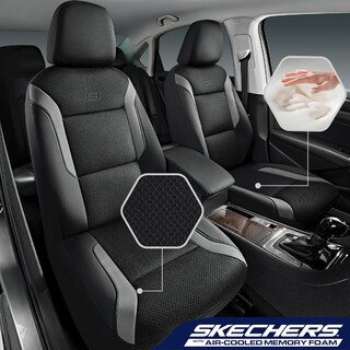 Foto 2 | Fundas Para Asientos De Coche Skechers Memory Foam Air Cool Mesh Color Gris - Venta Internacional.