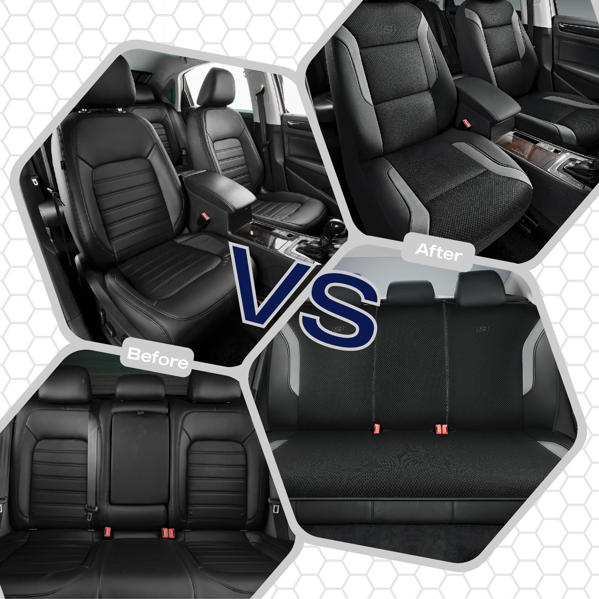 Foto 8 pulgar | Fundas Para Asientos De Coche Skechers Memory Foam Air Cool Mesh  Color Gris - Venta Internacional.