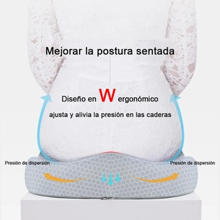 Foto 5 | Cojin De Gel Asiento Ergonomico Lab.g Para Sillas Gris Hexagono