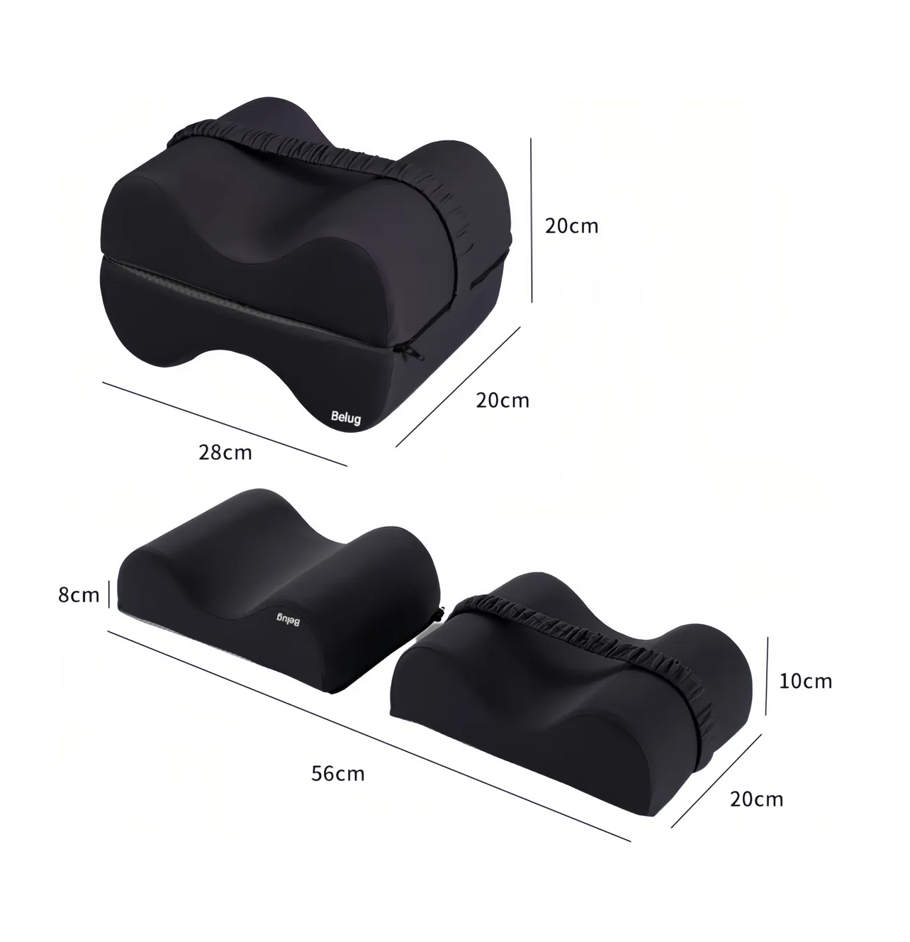 Foto 6 pulgar | Almohada Para Piernas Rodillas Ortopédica Ergonómica Multifunción  Negro