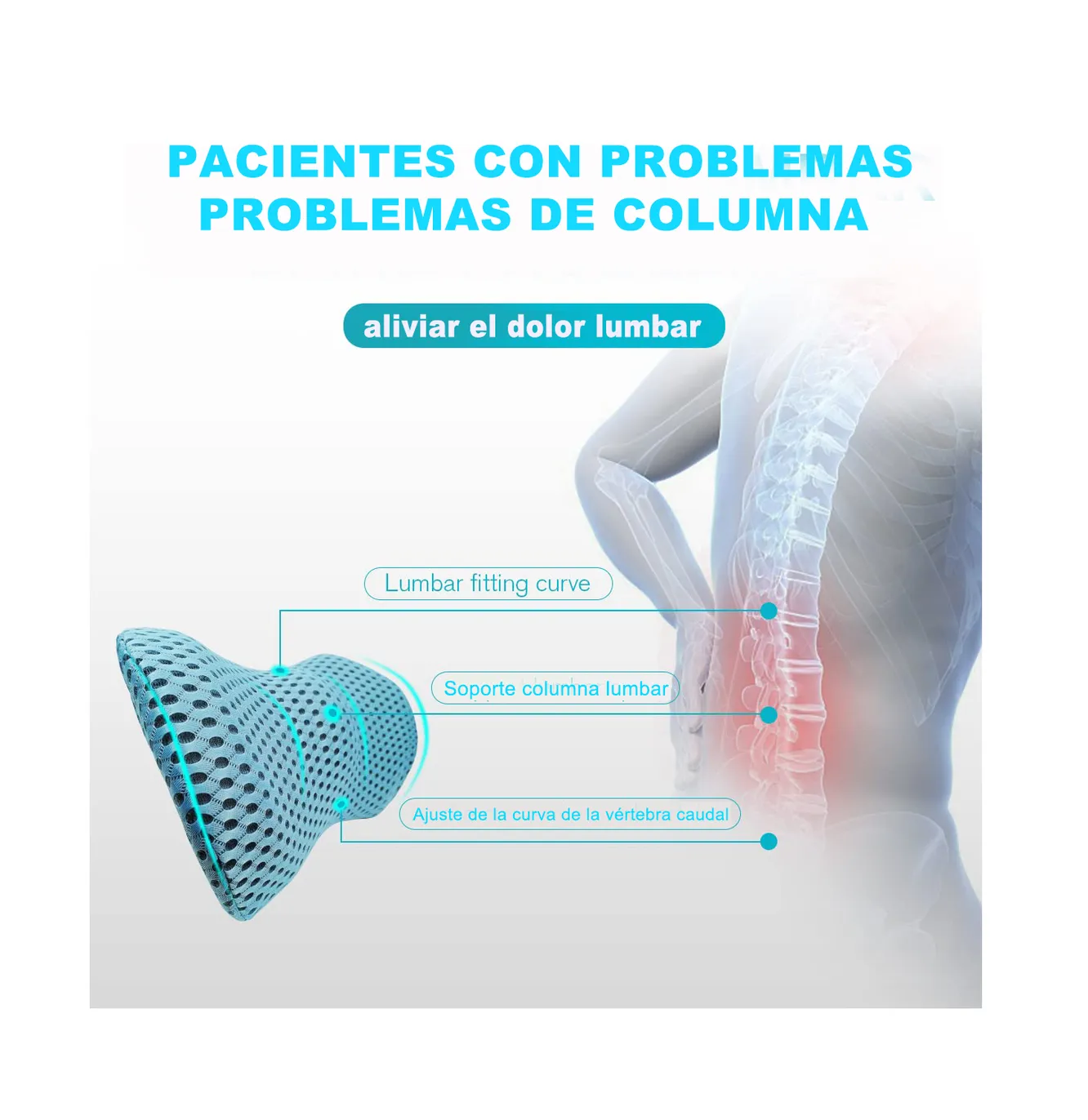 Foto 5 | Cojín de Respaldo Lab.G Azul