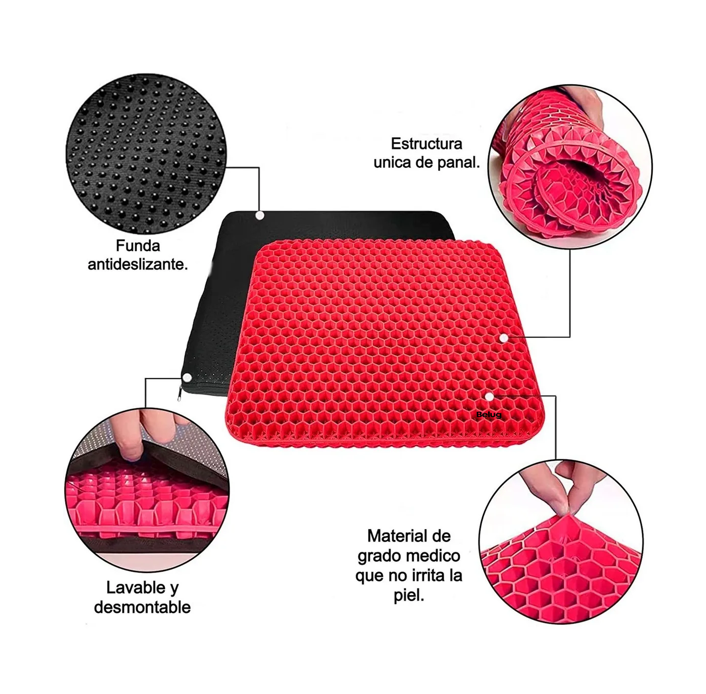 Foto 4 pulgar | Cojín Belug para Silla