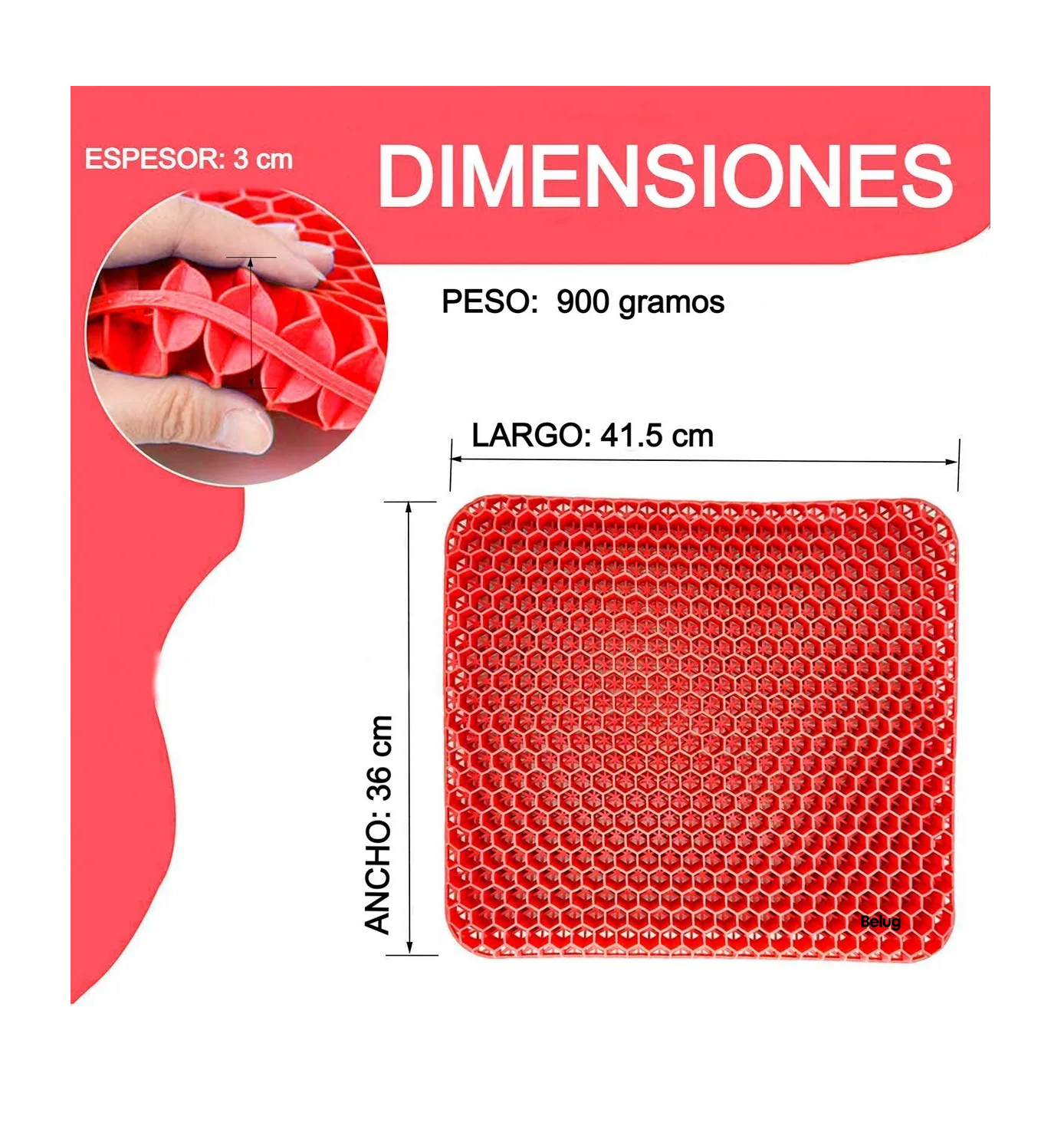 Foto 5 pulgar | Cojín Belug para Silla