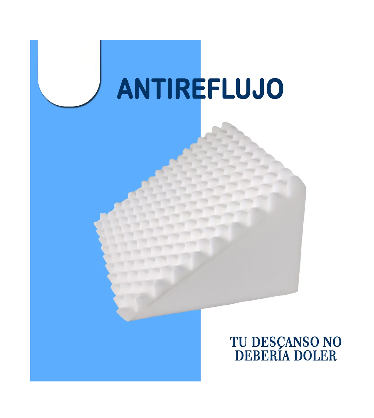 Foto 3 pulgar | Almohada Cojín Antireflujo Perfilada Tipo Cuña Mediana  Blanco