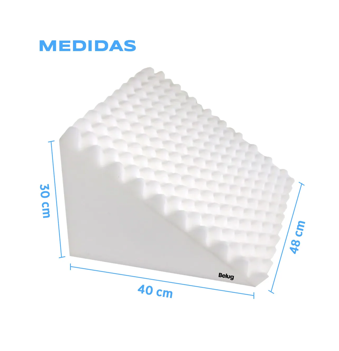 Foto 6 pulgar | Almohada Cojín Antireflujo Perfilada Tipo Cuña Mediana  Blanco