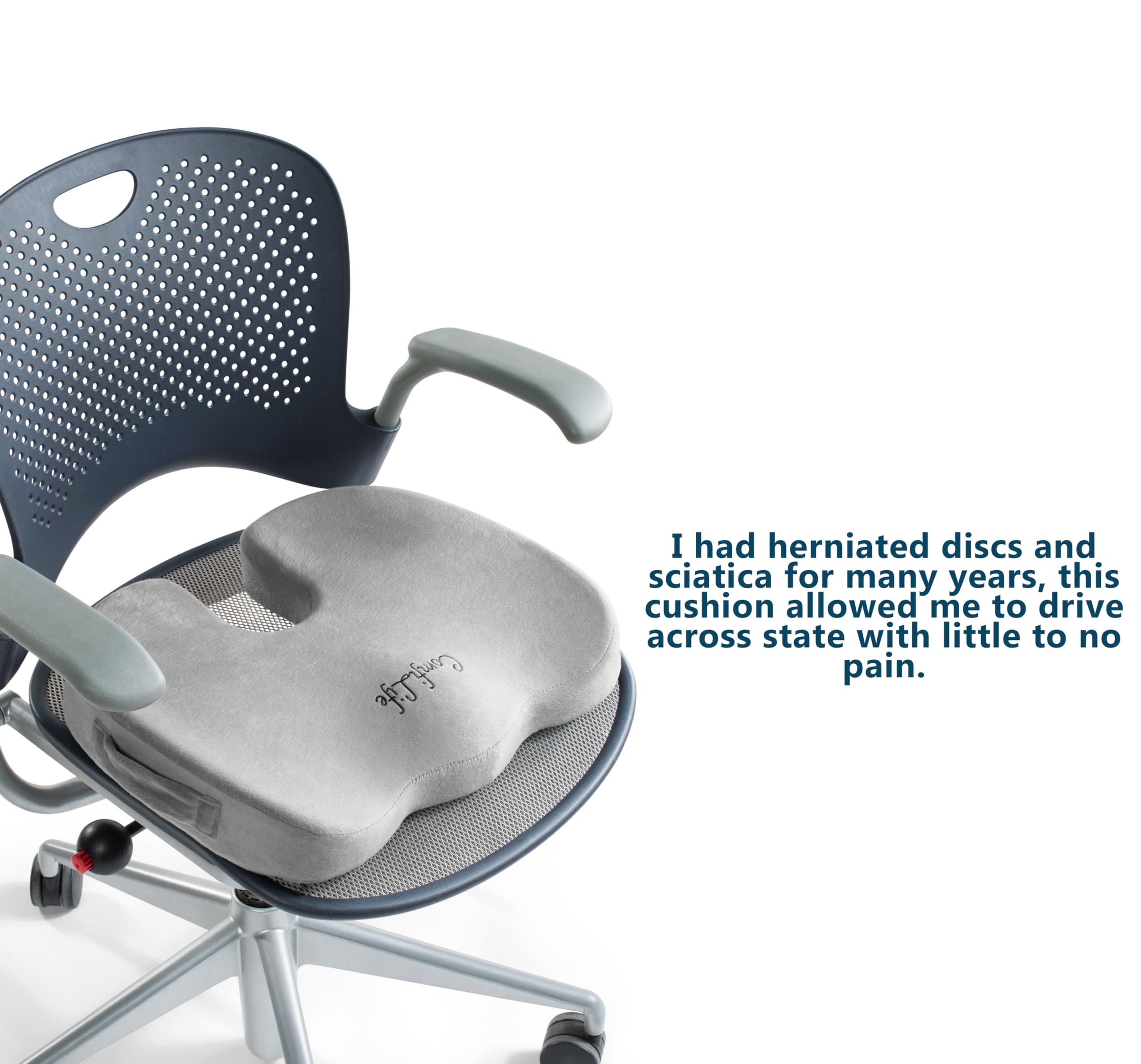 Foto 6 pulgar | Cojín De Asiento De Espuma Viscoelástica Ortopédica Comfilife Premium Comfort - Venta Internacional.