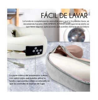 Foto 2 | Almohada De Masaje En Forma De U Masajeador Cervical Marrón Claro