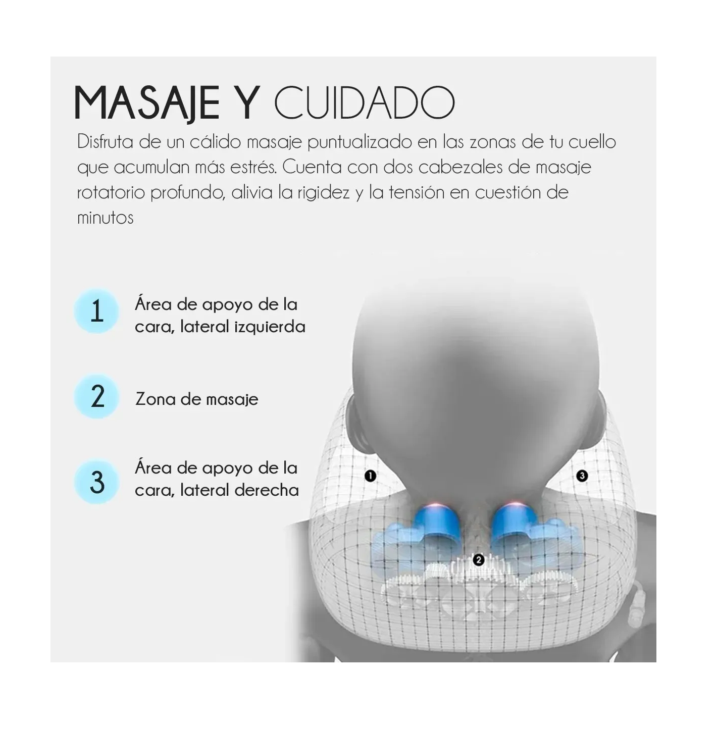 Foto 5 pulgar | Almohada De Masaje En Forma De U Masajeador Cervical Marrón Claro