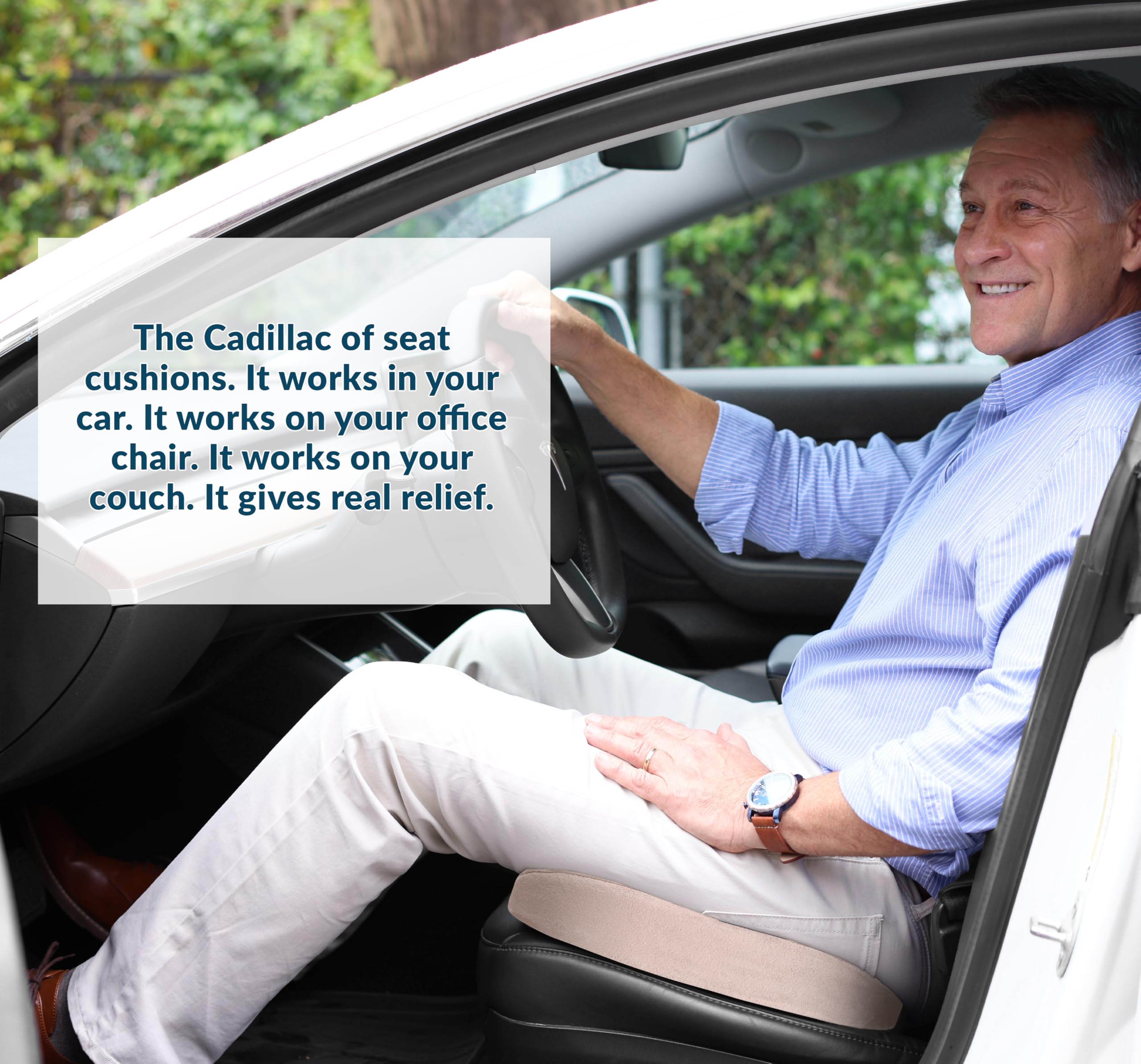 Foto 8 pulgar | Cojín De Asiento Comfilife Premium De Gel Y Espuma Viscoelástica Beige - Venta Internacional.