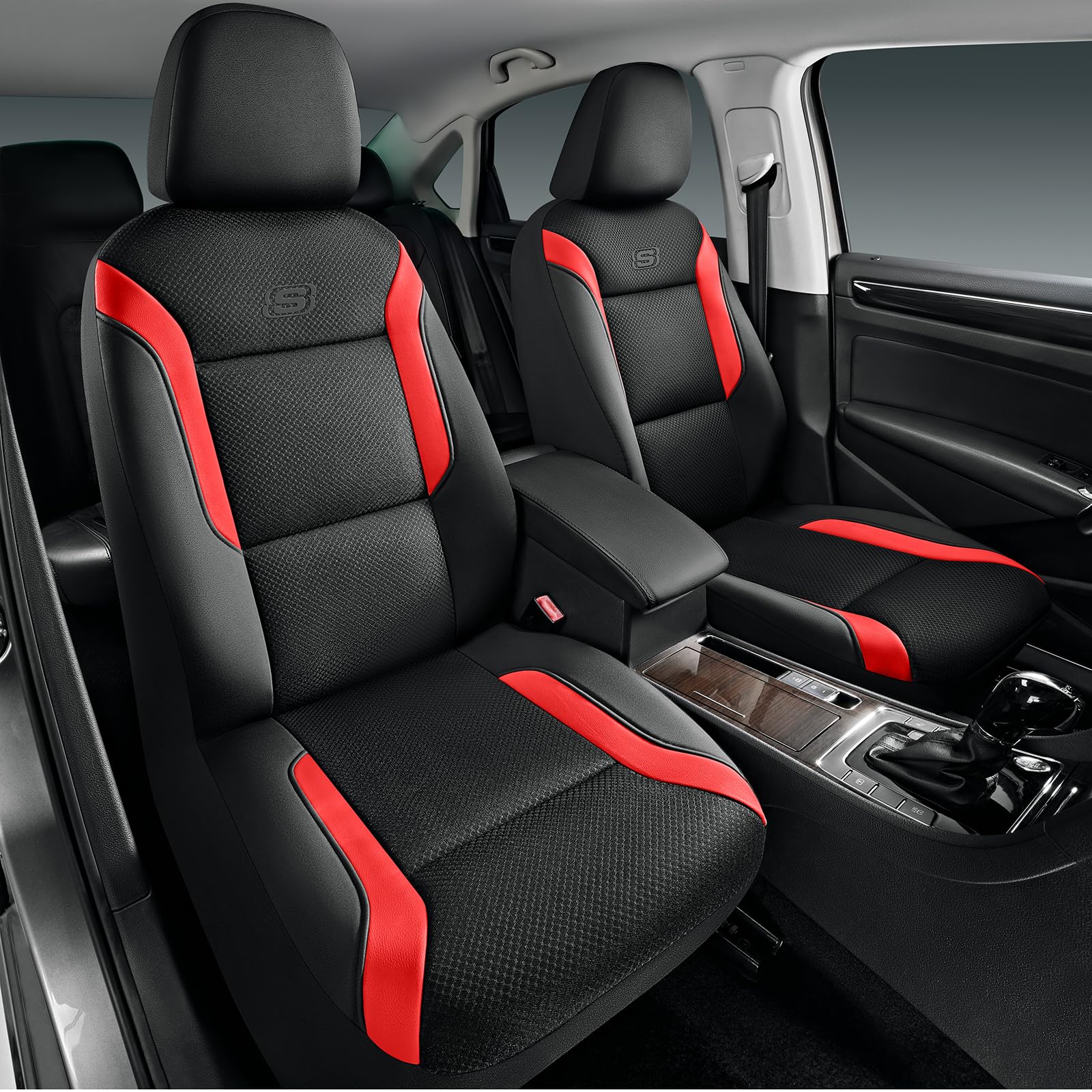 Foto 2 pulgar | Fundas De Asiento De Coche Skechers De Espuma Viscoelástica Air Cool Mesh  Color Rojo - Venta Internacional.