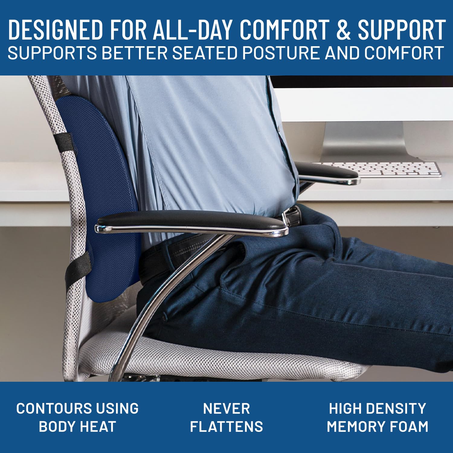Foto 4 pulgar | Almohada De Soporte Lumbar Everlasting Comfort Para Asiento De Coche - Venta Internacional.