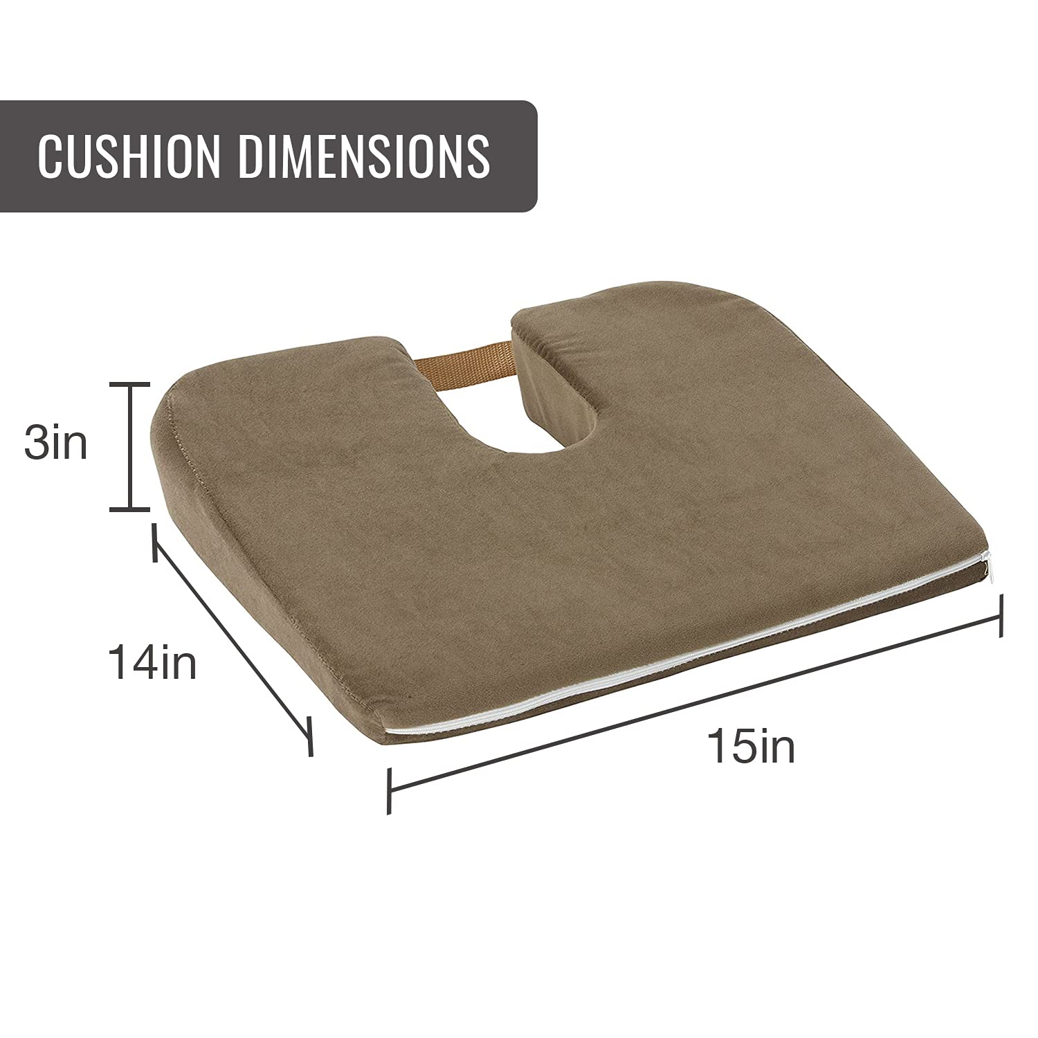 Foto 3 pulgar | Cojín De Asiento Dmi Con Pendiente Gradual Para Dolor De Coxis Y Ciática - Venta Internacional.