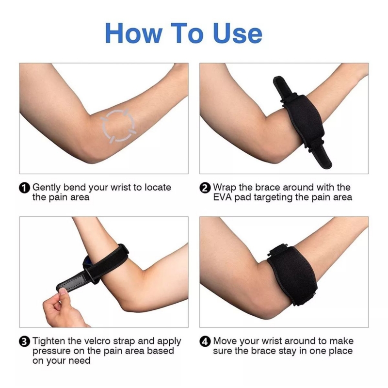 Foto 4 pulgar | Paquete De 2 Soportes De Codo Para Epicondilitis Y Tendinitis - Venta Internacional.