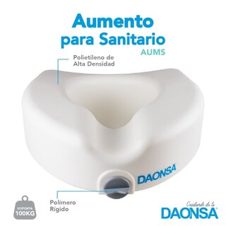 Foto 3 | Aumento para Sanitario sin Agarraderas Daonsa Aums Blanco