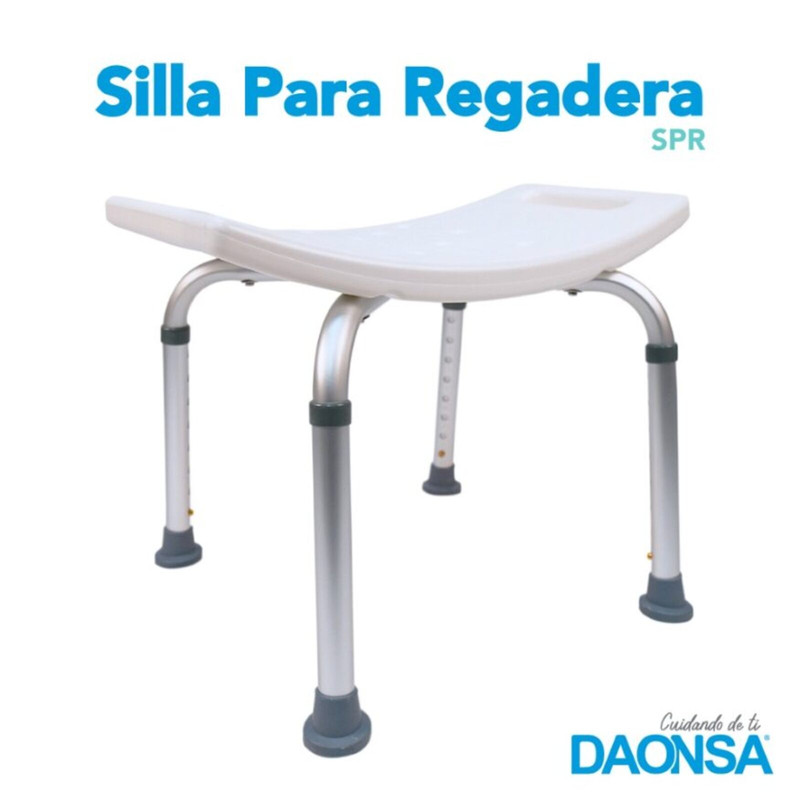 Foto 5 pulgar | Silla para Regadera Daonsa Blanca de Aluminio