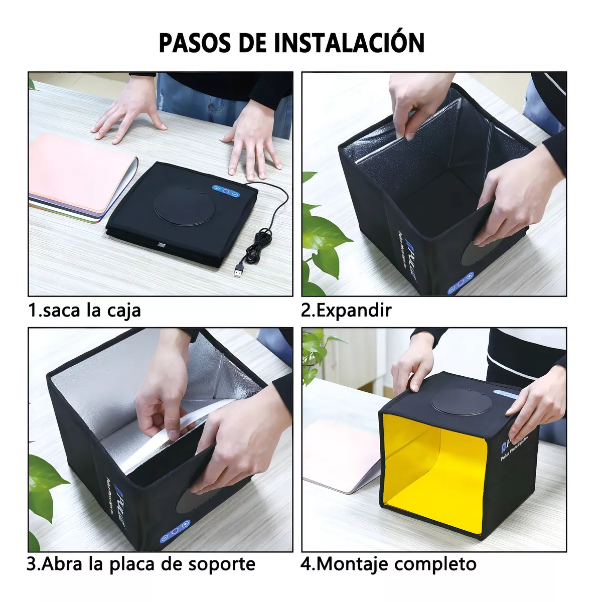 Foto 3 pulgar | Caja de Luz para Fotografía Portátil Plegable 12 Colores Eo Safe Imports Esi-16654 Multicolor