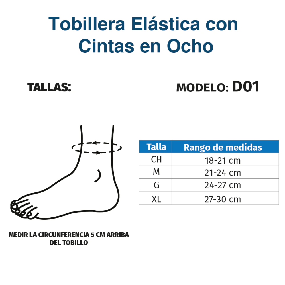 Foto 6 | Tobillera Compresión Tynor D01 Elástica con Cintas en Ocho